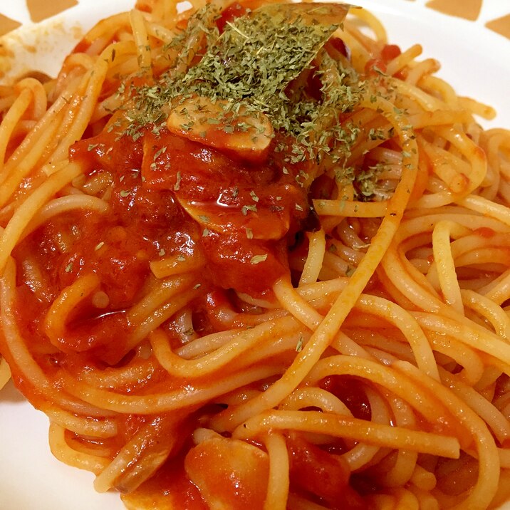 適当トマトソースパスタ